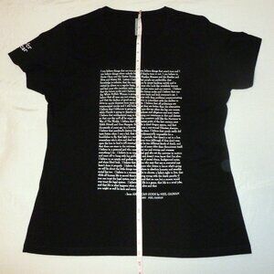 Neil Gaiman T-shirt XL American Gods Quote Tee Women's Slim Fit Never Wear NEW